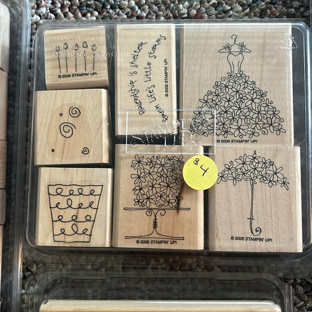 Stampin' Up! Assorted Rubber Stamps - Black and Tan Designs - Picture 8 of 9